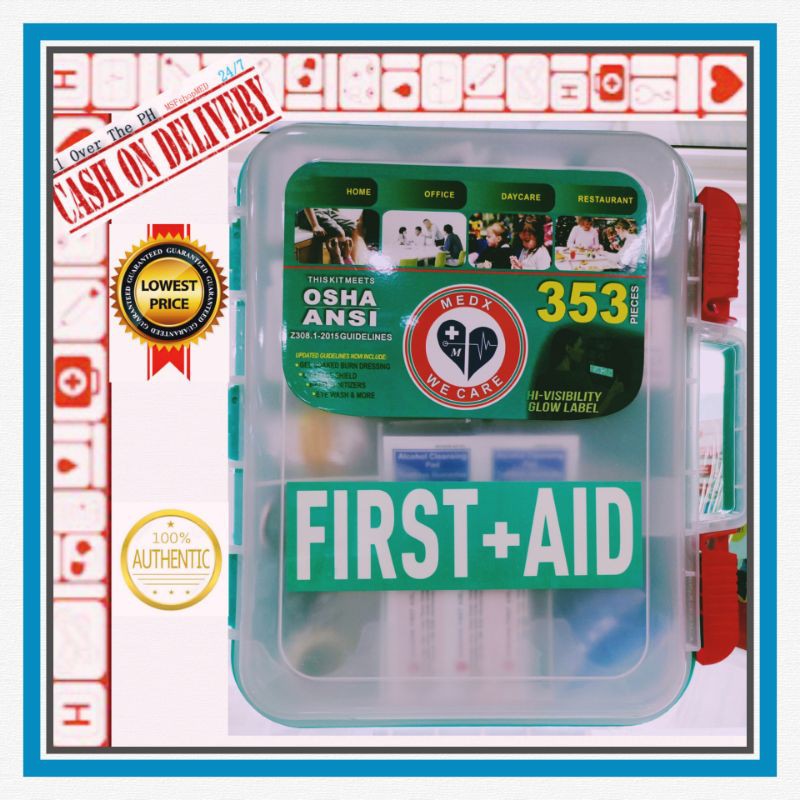 FIRST + AID KIT 353 OSHA ANSI Shopee Philippines