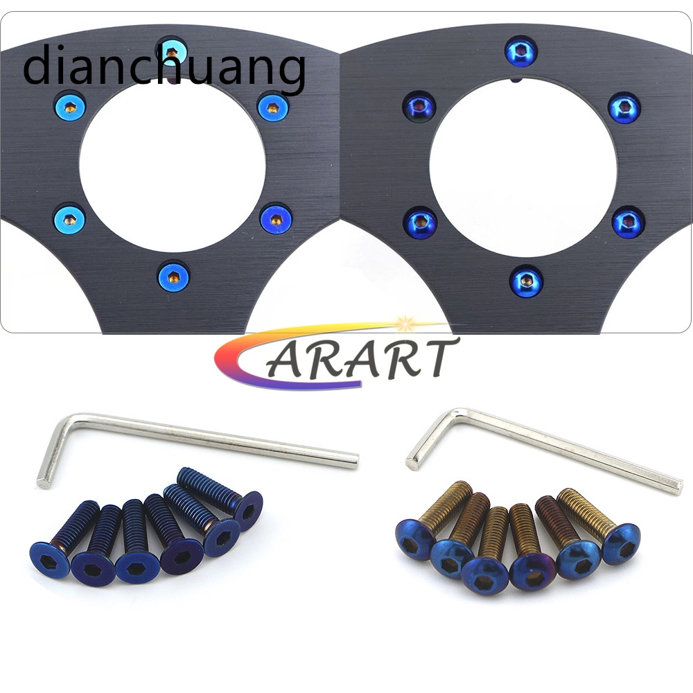 6 Bulloni T25 In Acciaio Per Volante Auto - Colore Blu Titanio, Universali, Kyostar - Foto 5