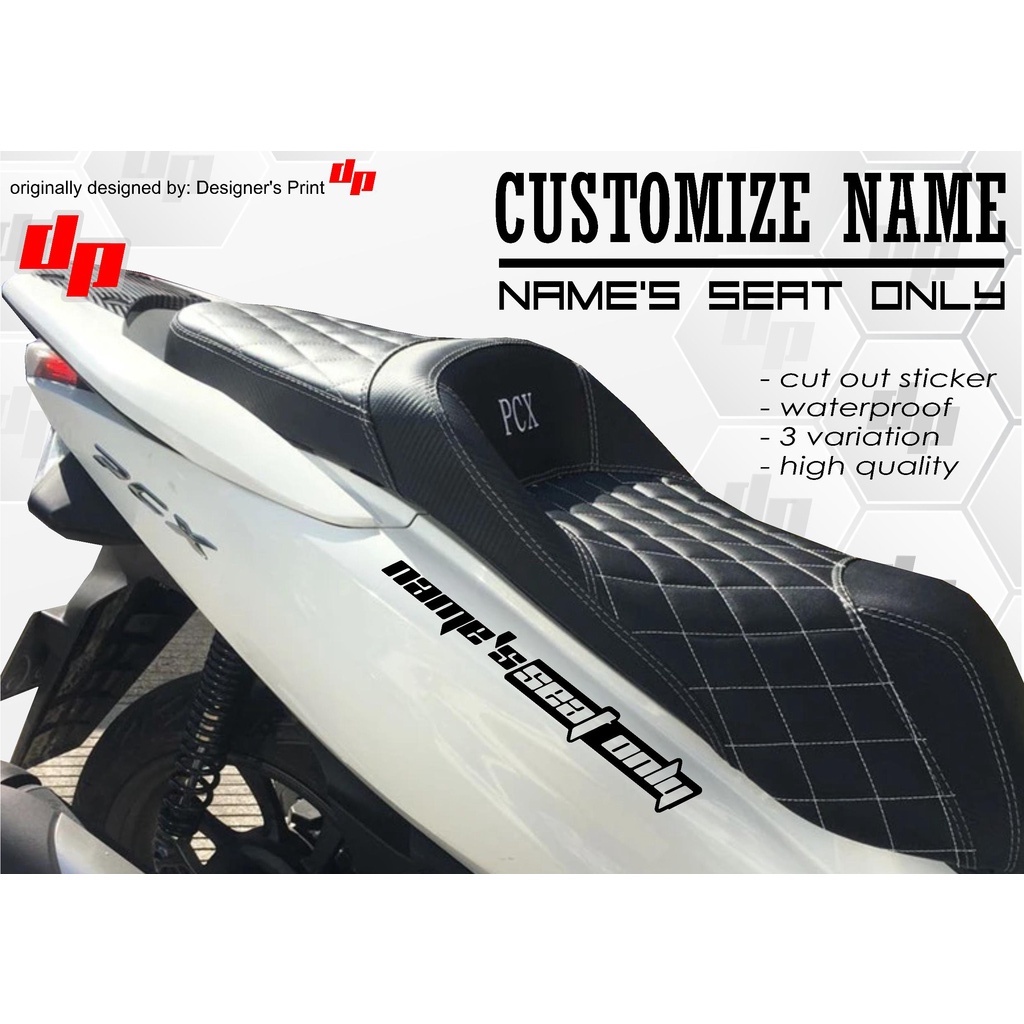 CUSTOMIZED NAME SEAT ONLY Cut out stkicker, Name seat only