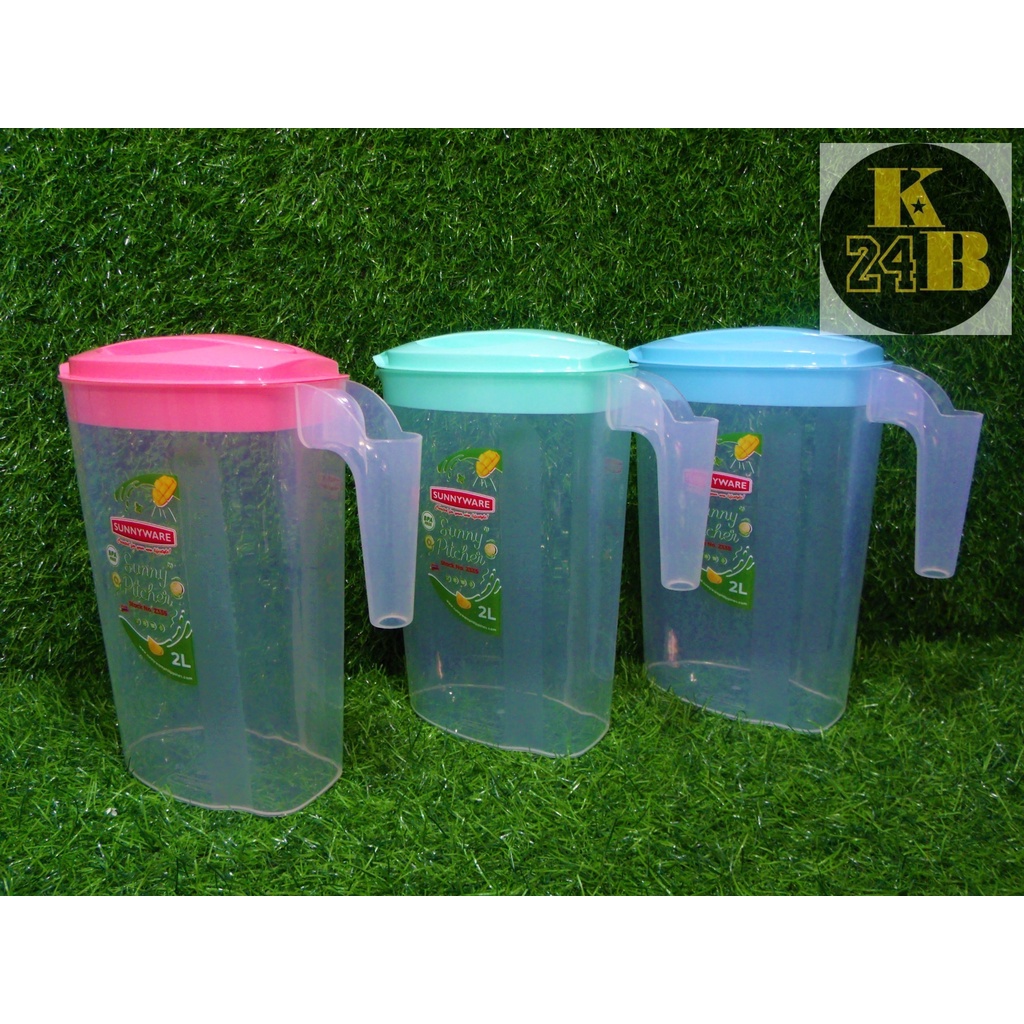 Plastic SunnyWare Oval Pitcher wide Opening BPA FREE (2 sizes) (Random ...