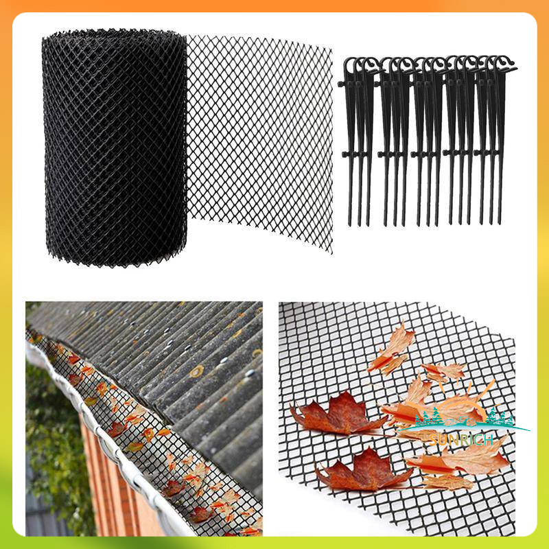 Roof Gutter Guard Mesh Stops Blockage Leaf Protection Cover Netting