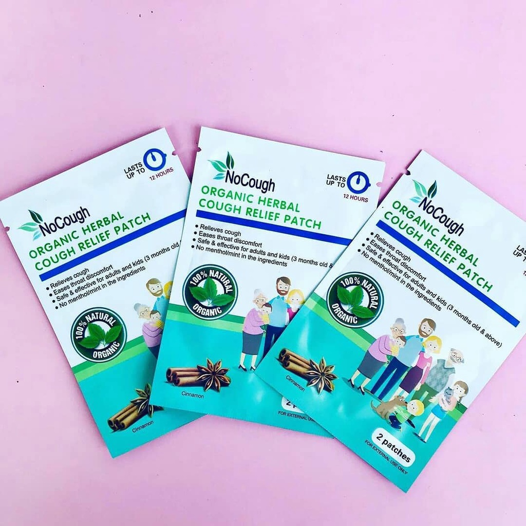 3 SACHETS (6 PATCHES) No Cough NoCough Ubo Relief Patch Herbal Asthma ...