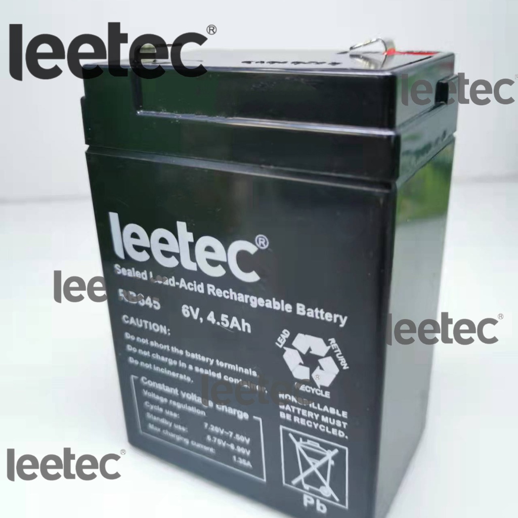 Rechargeable Battery Sealed Lead-Acid 6V 4.5Ah-B LEETEC RB645 | Shopee ...