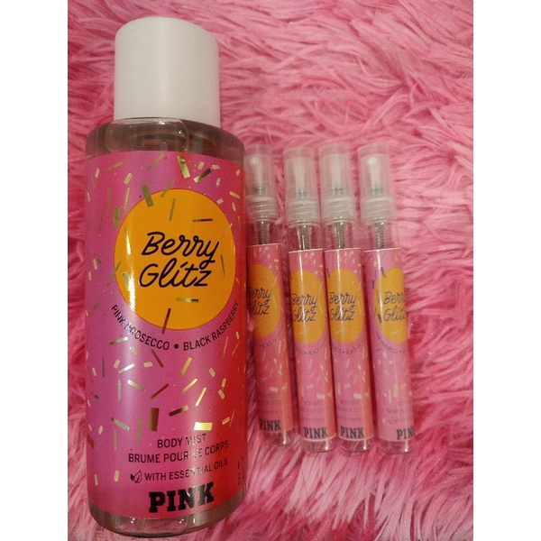 Body Splash Pink Victorias Secret Berry Glitz 250ml : Perfume