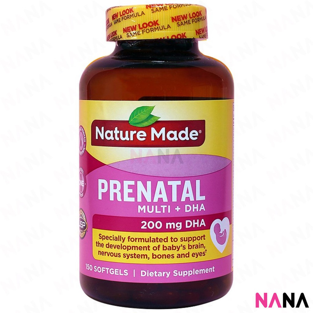 Nature Made Prenatal Multi Dha With 200 Mg Dha 150 Softgels Shopee Philippines