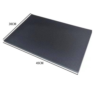 Black Bar Mat Rubber Bar Service Spill Mat Rubber Bar Mat Bar Runner Glass Drip Tray Beer Drink Rail Bars Service Mat, Size: 8X60 cm