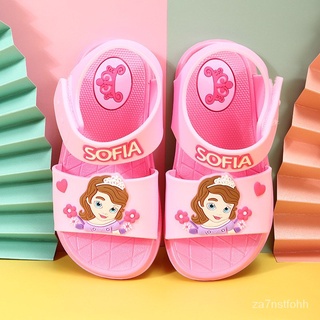 【Sealynn】kids summer shoes Disney princess Sophia sandal Slippers flat ...