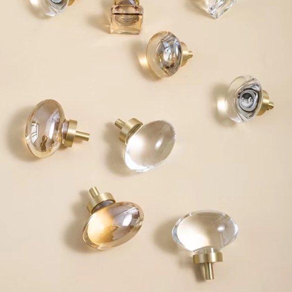 Modern Crystal Drawer Knobs and Handles Bathroom Pulls Kitchen Cabinet ...