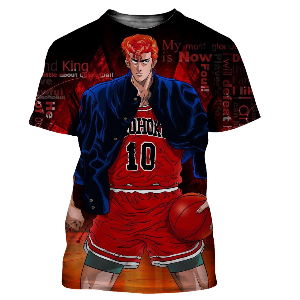 Slam Dunk Anime 3d Print Basketball Hanamichi Sakuragi 3d T Shirt 