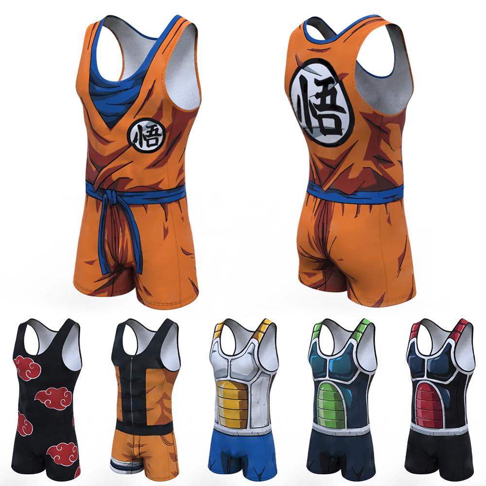 Cosplay Sleeveless Jumpsuit Playsuit Youth and Adult Wrestling Singlets ...