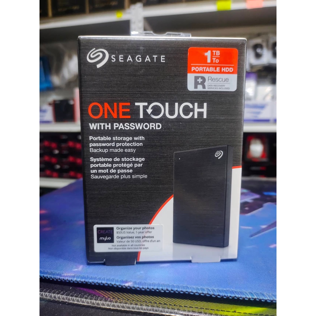 Seagate One Touch 1TB External USB 3.0 Portable Hard Drive With