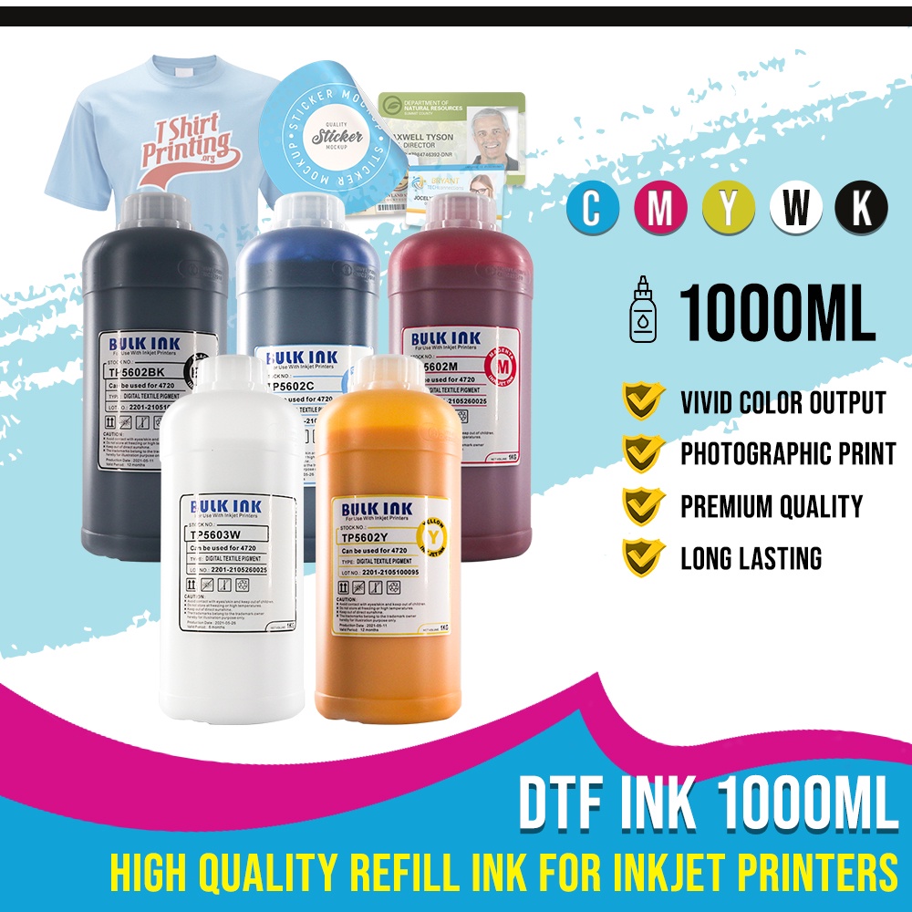1Liter DTF Direct to Film Textile Pigment Ink | Premium Quality ...