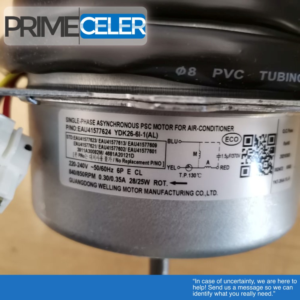 Fan Motor for LG Aircon Unit Model HS09ISM /BSQ092HYA0 / Part Code