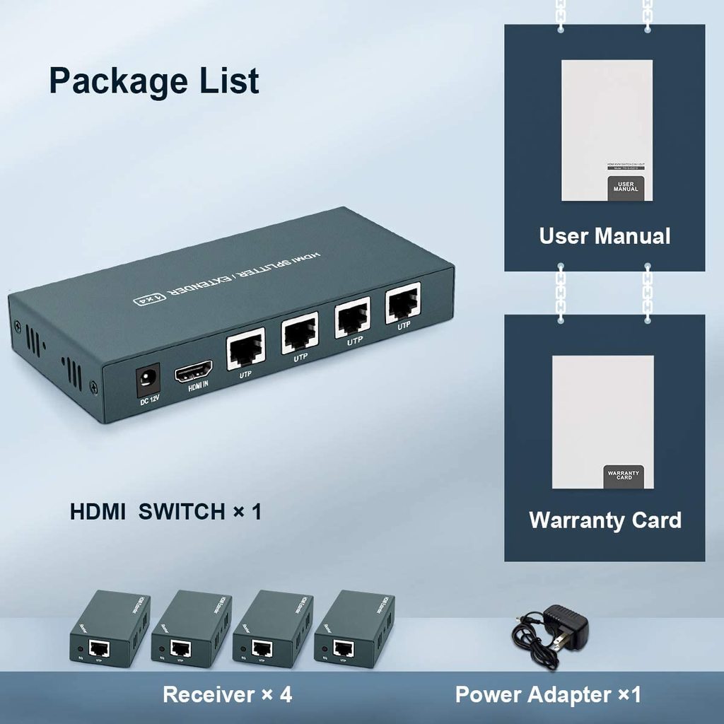 HDMI Splitter extender 1X4 extender HDMI over multiple