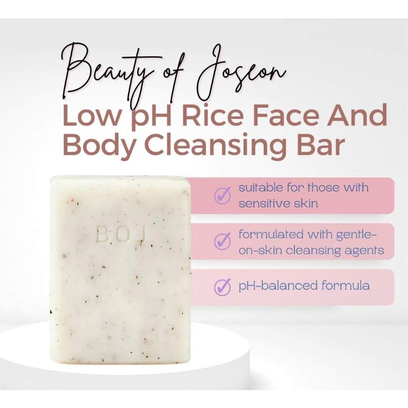 Beauty of Joseon Low pH Rice Face And Body Cleansing Bar 100g FROM KOREA Shopee Philippines