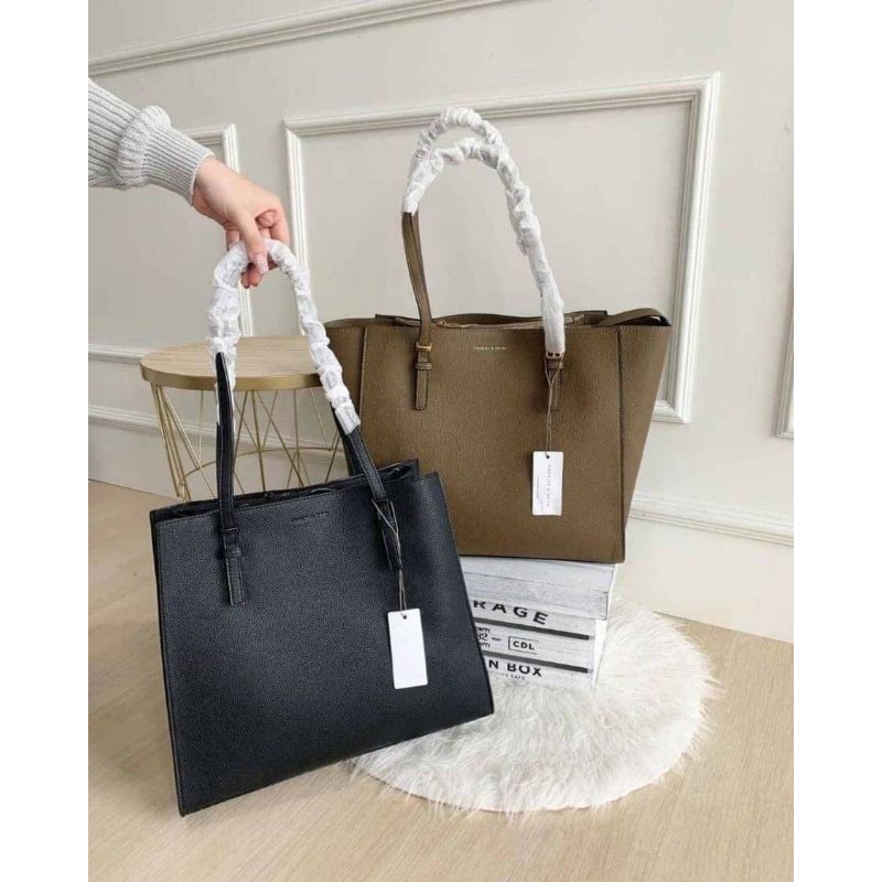 Charles & Keith + Double Handle Tote Bag