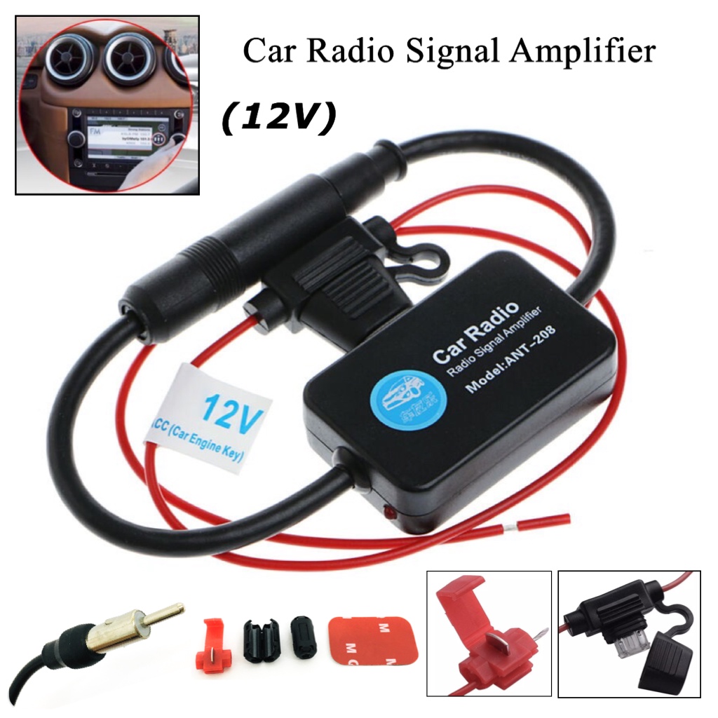 COS 12V ANT-208 Active Car Radio Signal Amplifier Antenna AM/FM ...