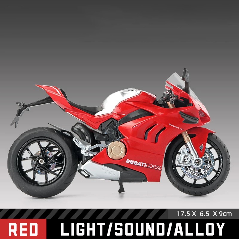 1:12 Scale Ducati V4S Alloy Motorcycle Model Diecast Car Sound Light ...