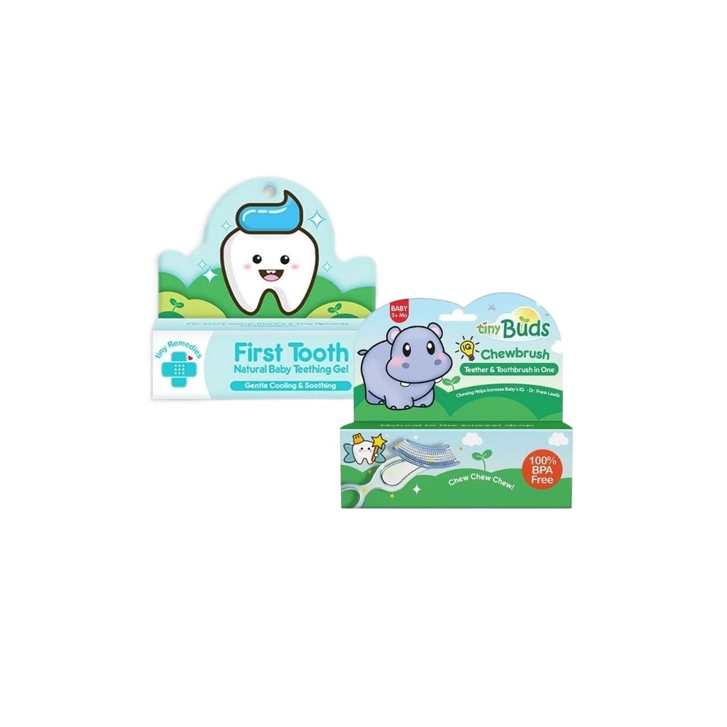 Tiny Buds First Oral Care Bundle (Tiny Chewbrush, Tooth! Natural