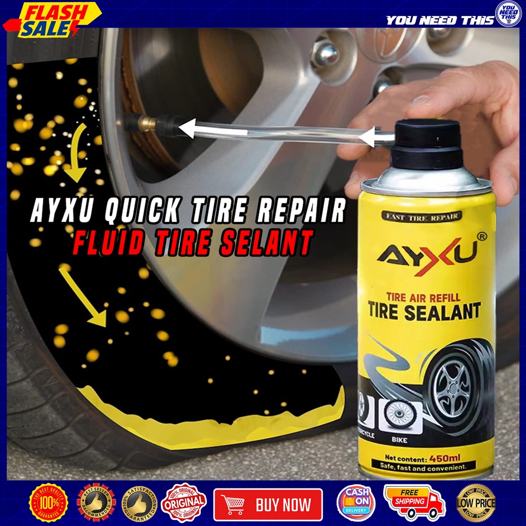 Original Ayxu Quick Tire Repair Fluid Tire Air Refill Tire Sealant Tire