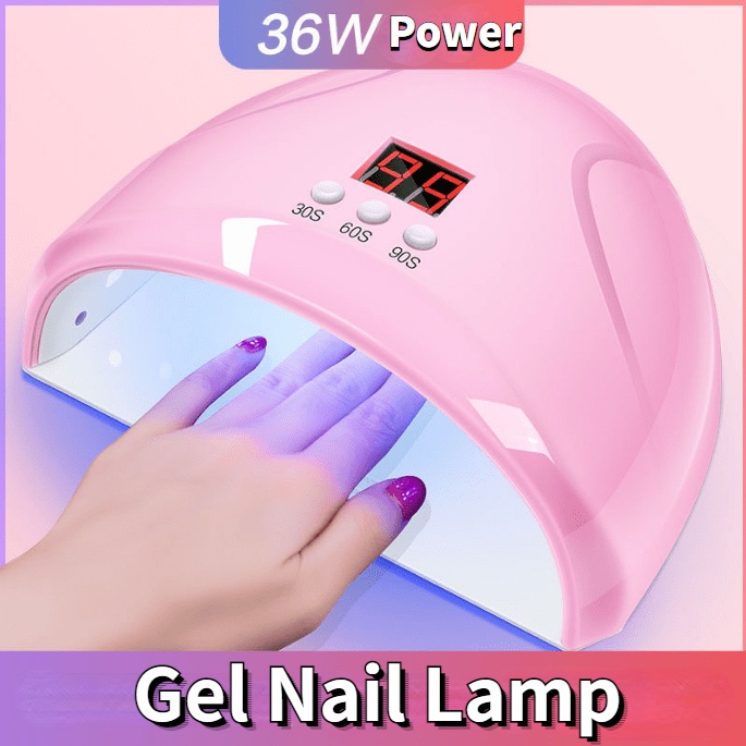 36W Smart Sensor Nail Lamp LED/UV Phototherapy Machine Three-speed USB ...