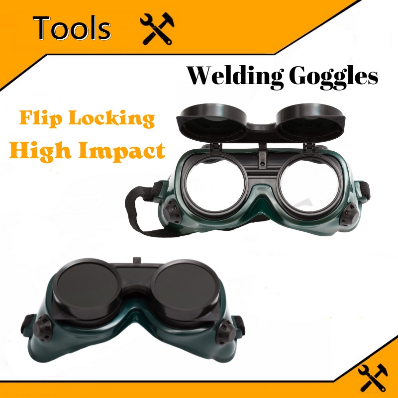 Welding Goggles Flip Up High Impact Soldering Safety Welder Glasses