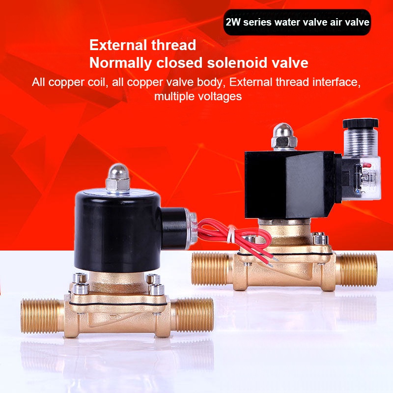 Dn15 External Thread Motorized Solenoid Valve Brass Normally Closed Ac220v Dc24v Dc12v For Water 3777