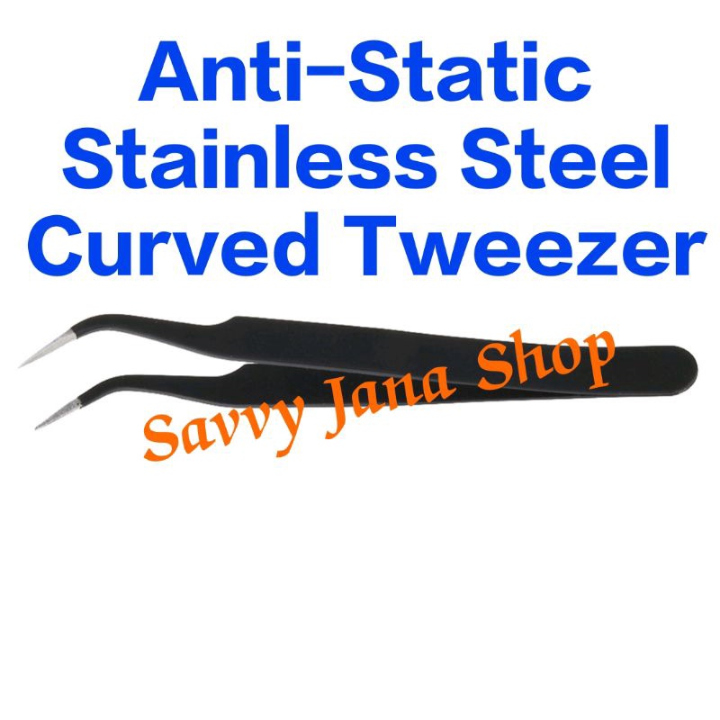 ANTI-STATIC STAINLESS STEEL CURVED TWEEZER PLIERS | Shopee Philippines