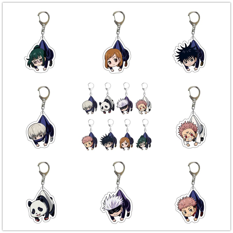 Anime Jujutsu Kaisen Double-sided Acrylic Keychain Keyring Cute Yuji ...