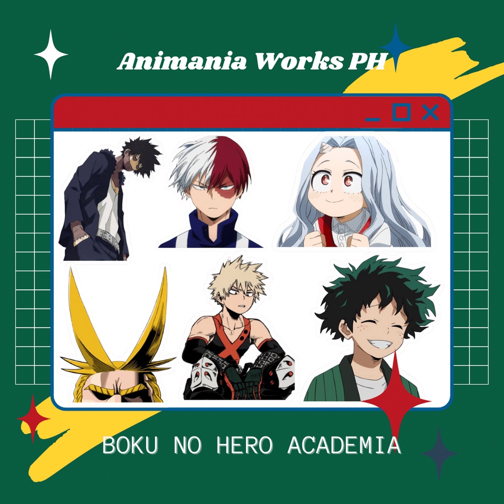 Anime Stickers / My Hero Academia Anime Sticker Collection / Laminated ...