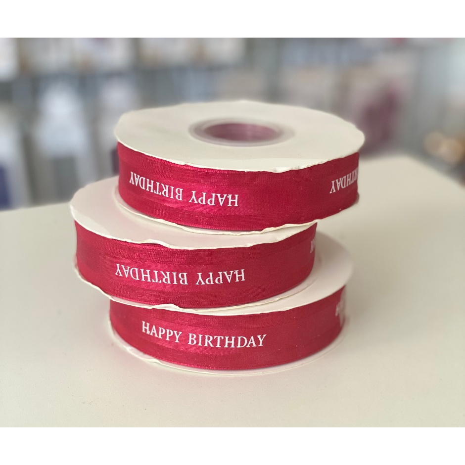 HAPPY BIRTHDAY RIBBON CAKE BOX DECORATION 50 YARDS Shopee Philippines