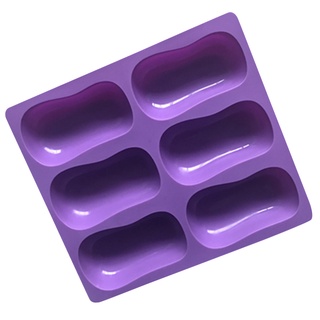 Silicone Soap Mould 6 Cavity Rectangle Bake Tray Portable for Homemade DIY  Mold MAZI888