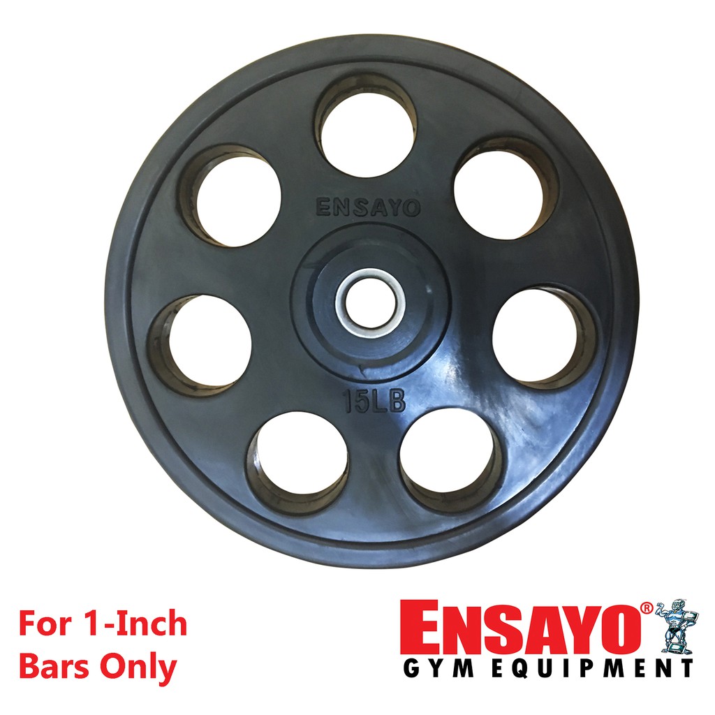 ENSAYO Standard PLATES 10Lbs 15Lbs 12.5Lbs Rubber Iron Barbells DB 1
