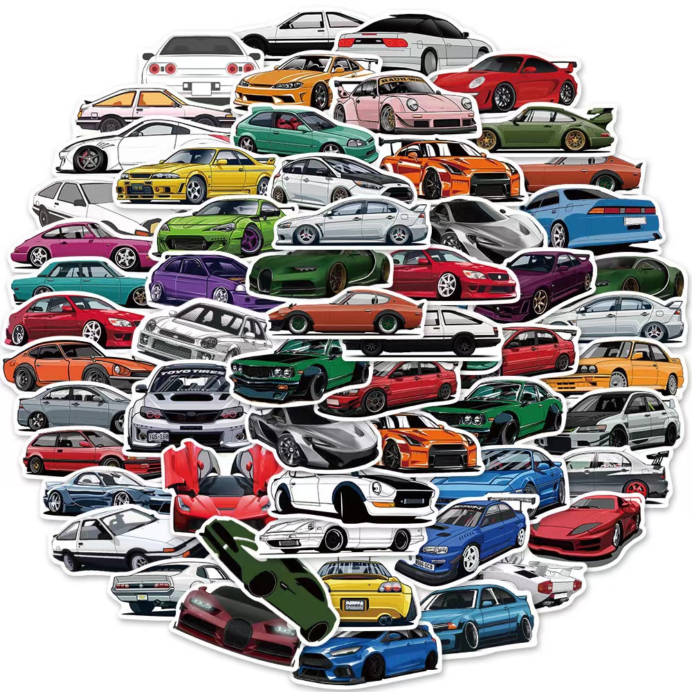 xs540-50pcs JDM car graffiti waterproof sticker | Shopee Philippines