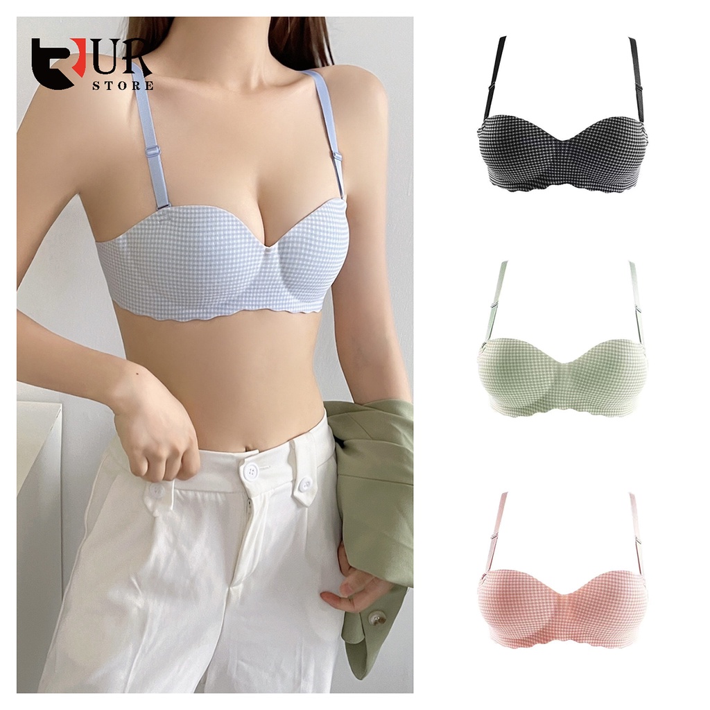 Fashion Stripe Underwear Seamless Wireless Soft Womens Bra Comfortable Push Up Lingerie Urstore 1770