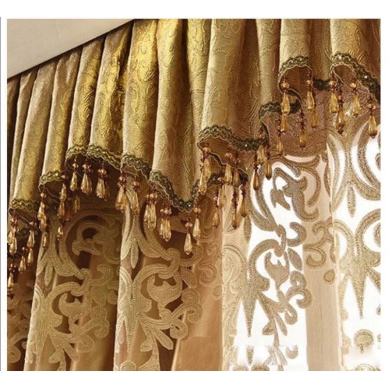 Valance Curtain Elegant Design (45cmWidthx260cmlength) | Shopee Philippines