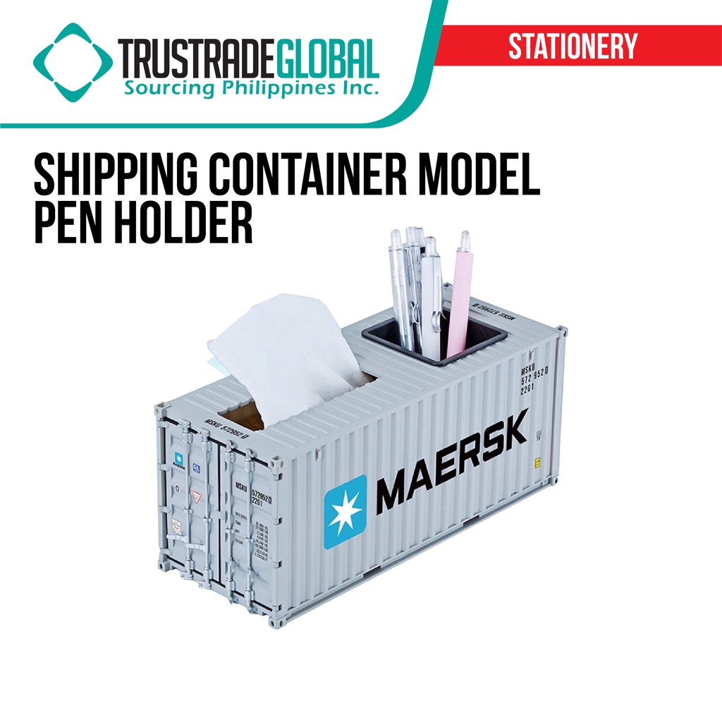 Shipping Container Designed Pen Holder and Tissue Organizer | Shopee ...