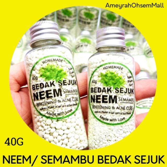 Neem Cold Powder/ Semambu 40g = Itchy Skin Problems/ Skin Inflammation ...