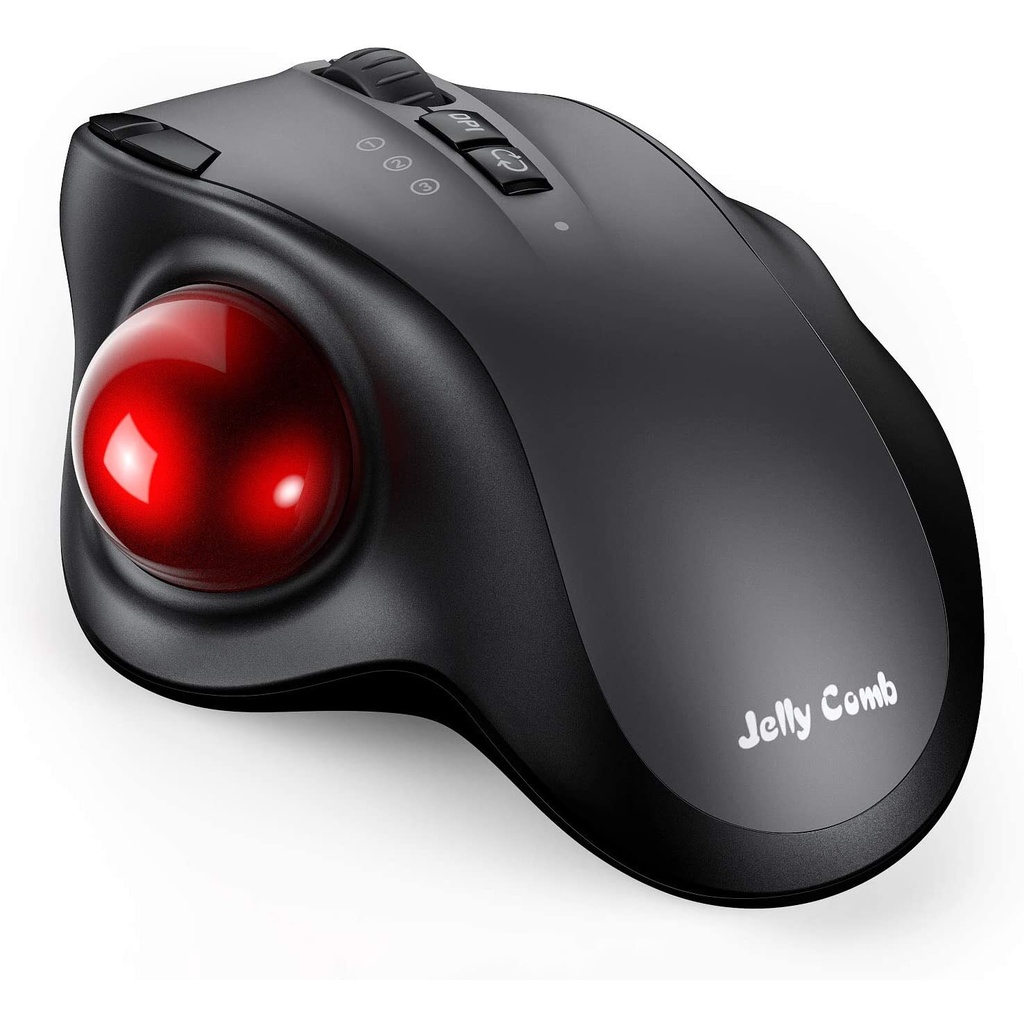 2.4G Wireless Trackball Mouse Bluetooth Rechargeable 2400dpi Gaming