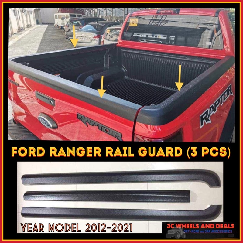 FORD RANGER/RAPTOR 2012-2021 RAIL GUARD (3PCS) | Shopee Philippines