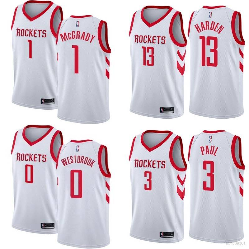 Nike Men's Houston Rockets Russell Westbrook #0 Dri-FIT White T-Shirt –  Stephen Sports
