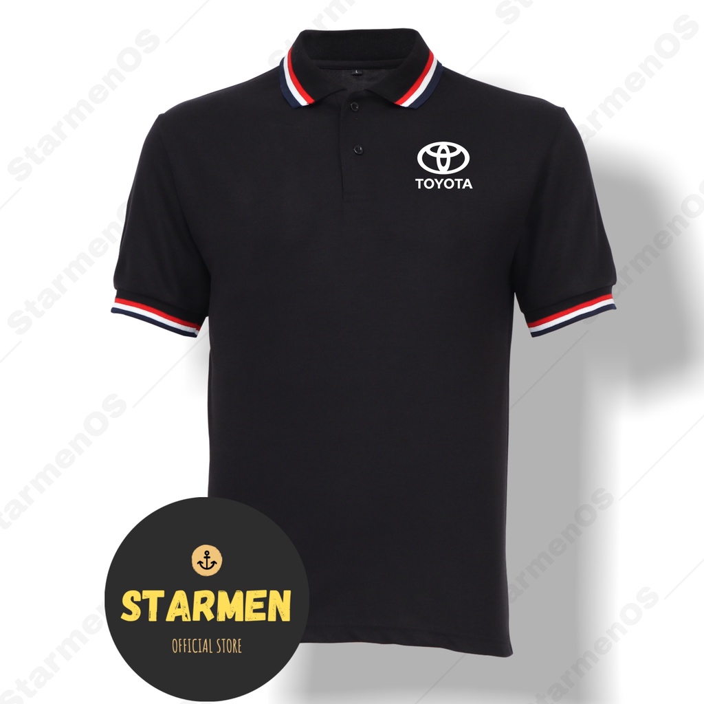 Toyota Logo Collar Mens Polo Shirt Shopee Philippines