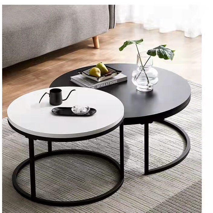 COD Nordic Style Steel Wood Tea Table Creative Small Simple Modern ...
