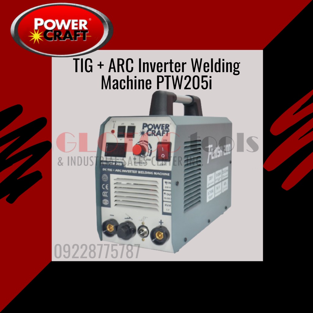 POWERCRAFT PTW 205 TIG + ARC Inverter Welding Machine Shopee Philippines