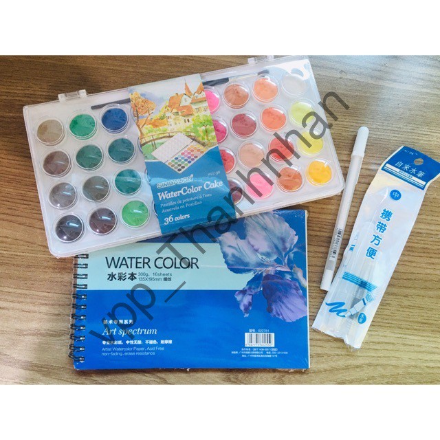 Simbalion Water Color Combo + Watercolor Drawing Book + Water Brush ...