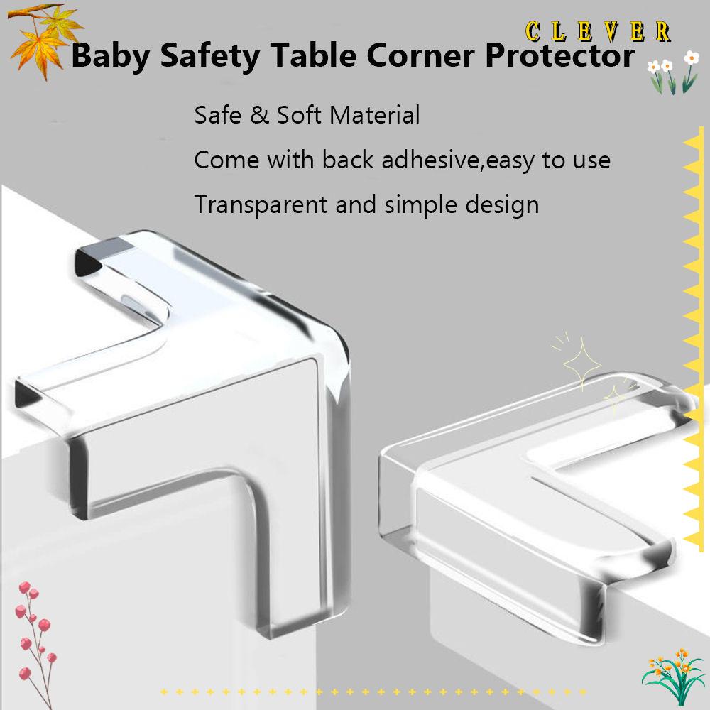 CLEVER 4PCS Soft Corner Guards Desk Anticollision Strip Edge Protection ...