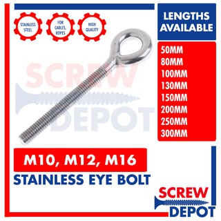 10pcs M5 Screw Eyes, Stainless Steel Eye Hooks, Heavy Duty Eye Screws, Self  Tapping Eye Screw For Inside And Outside, 2.6