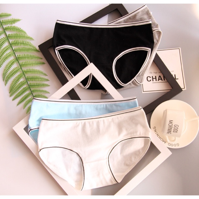 Women Underwear Plain Panty Chanel Inspired/ 100% Cotton/COD