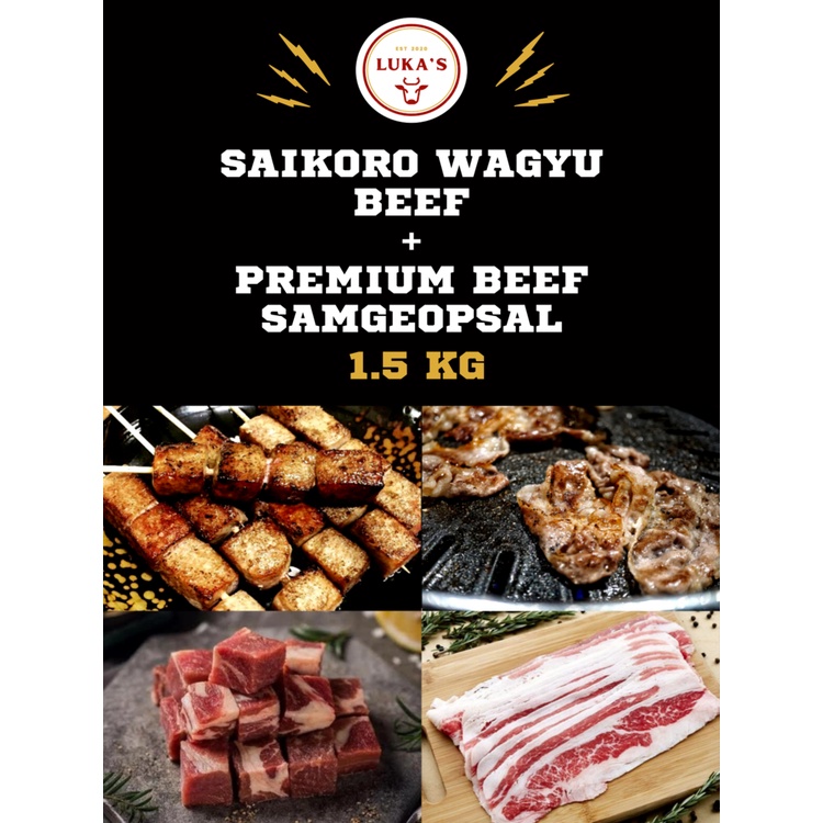 Authentic Saikoro Wagyu Cubes (1 kg per pack)