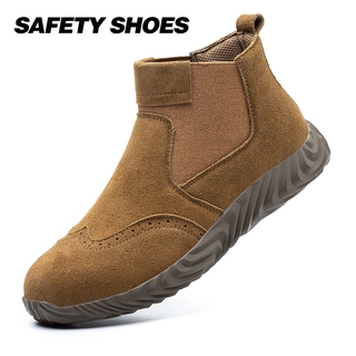 Handsome Men Iron Steel Toe Safety Boots Shoes Protect High Tops Easy ...